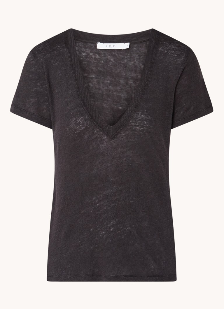 Linnen T Shirt V Hals Dames Native Spirit Linnen Dames T-shirt V