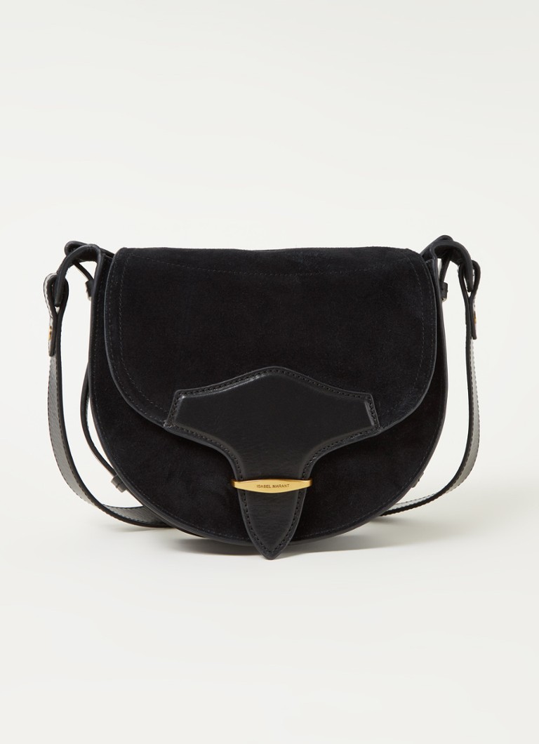 Isabel Marant Botsy crossbodytas van kalfssuède • Zwart • de Bijenkorf
