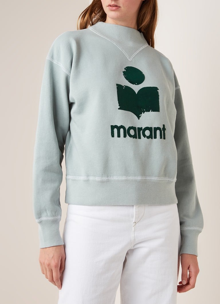 massa Subjectief Tactiel gevoel Isabel Marant Étoile Moby sweater met flock logoprint • Mint • de Bijenkorf massa Subjectief Tactiel gevoel Isabel Marant Étoile Moby sweater met flock logoprint • Mint • de Bijenkorf