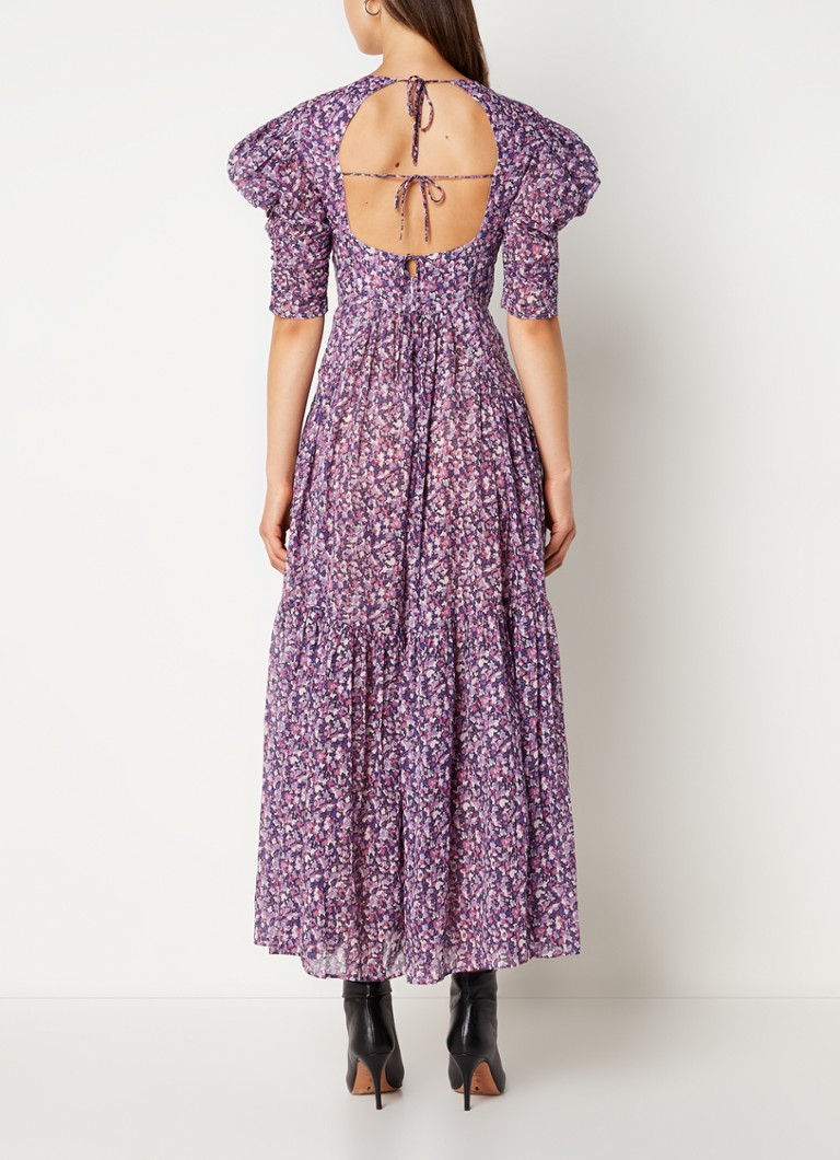 Isabel Marant Étoile - Sichelle maxi jurk met rugdecolleté en bloemenprint - Violet
