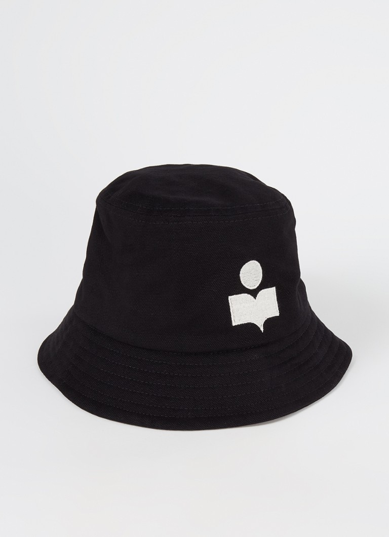 Isabel Marant - Haley bucket hoed met logo - Zwart