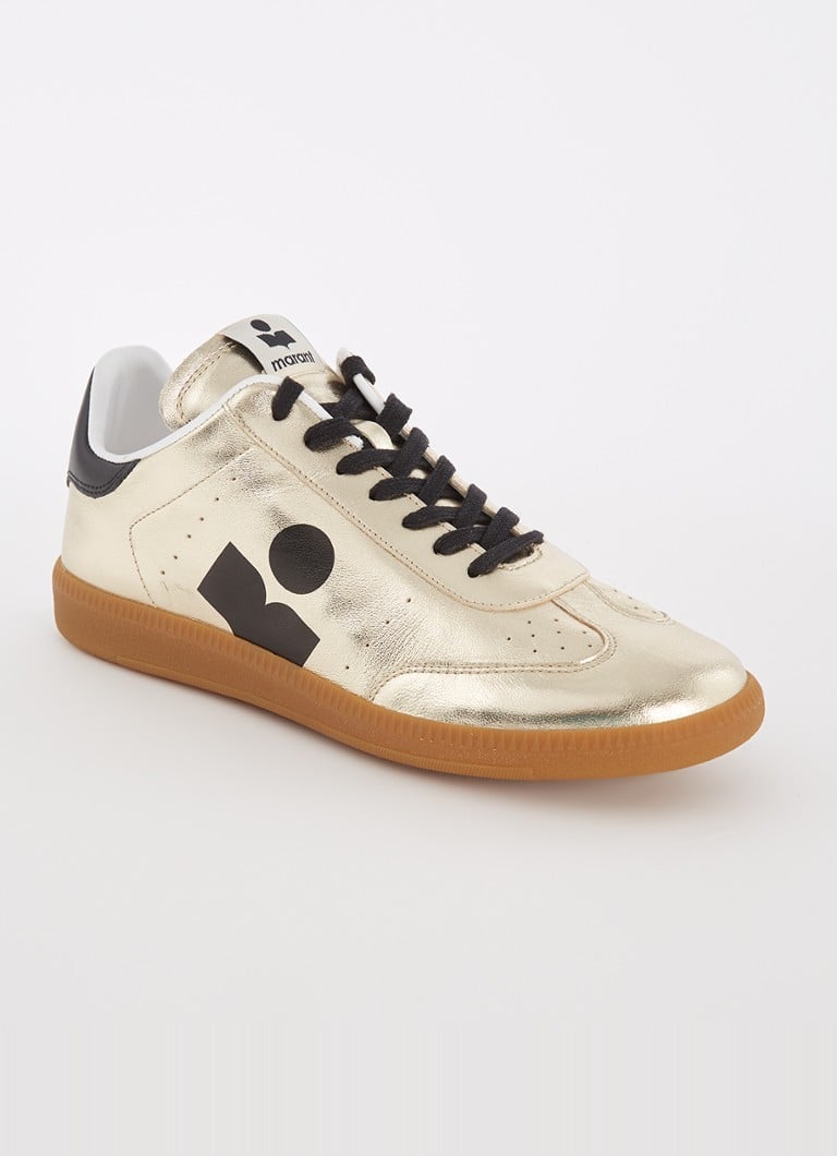 Isabel Marant - Kaycee sneaker van leer met metallic finish - Goud