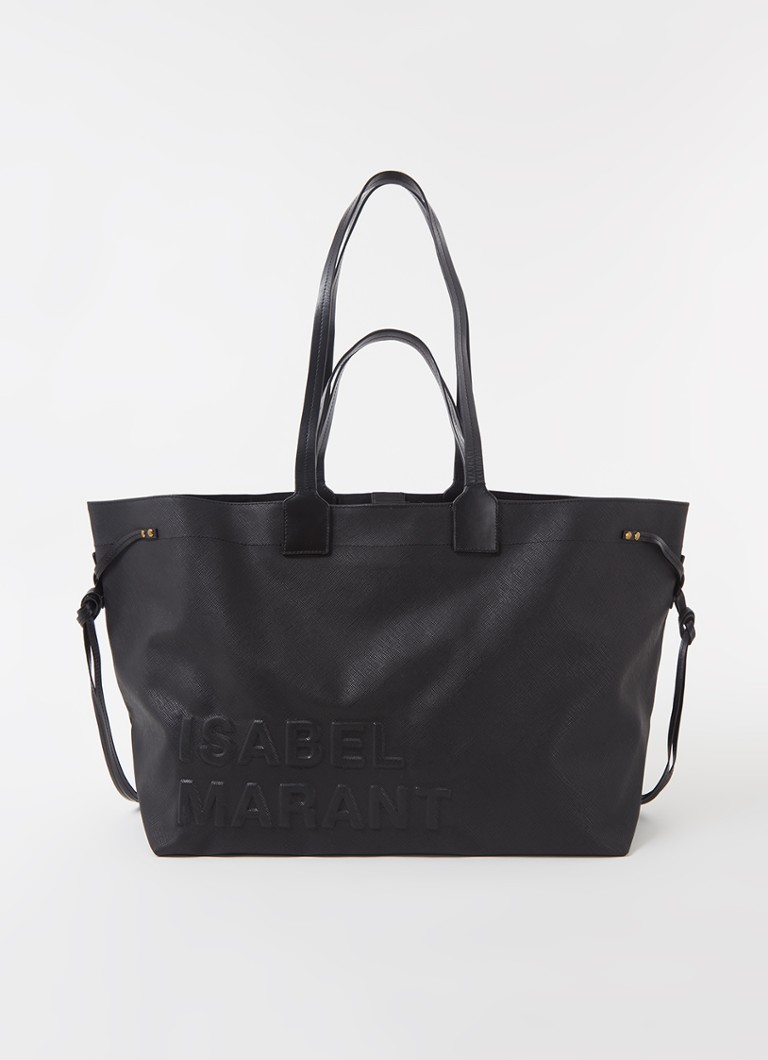 Isabel Marant - Wydra shopper met logo  - Zwart