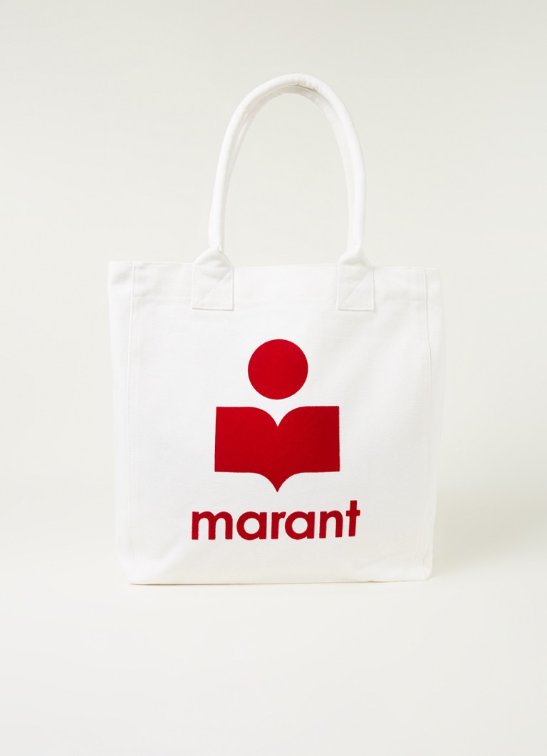 Isabel Marant - Yenky shopper met logo - Gebroken wit