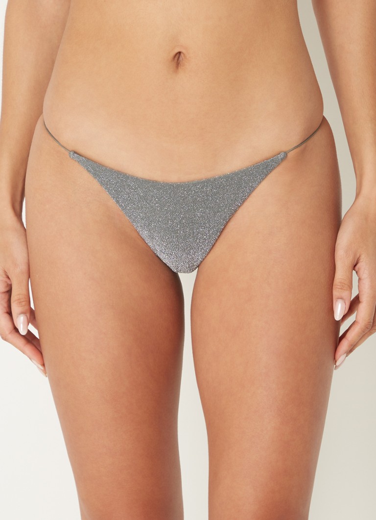 It's Now Cool - Tanga bikinislip met lurex - Grijs