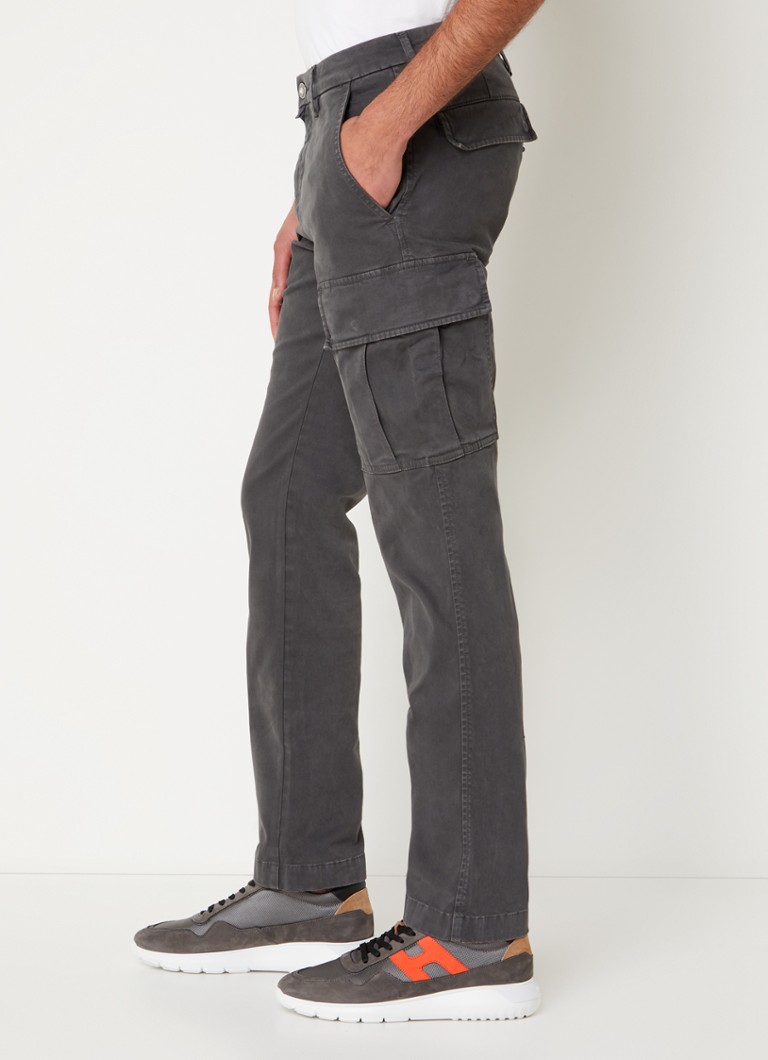 Jongens slim fit cargobroek met stretch