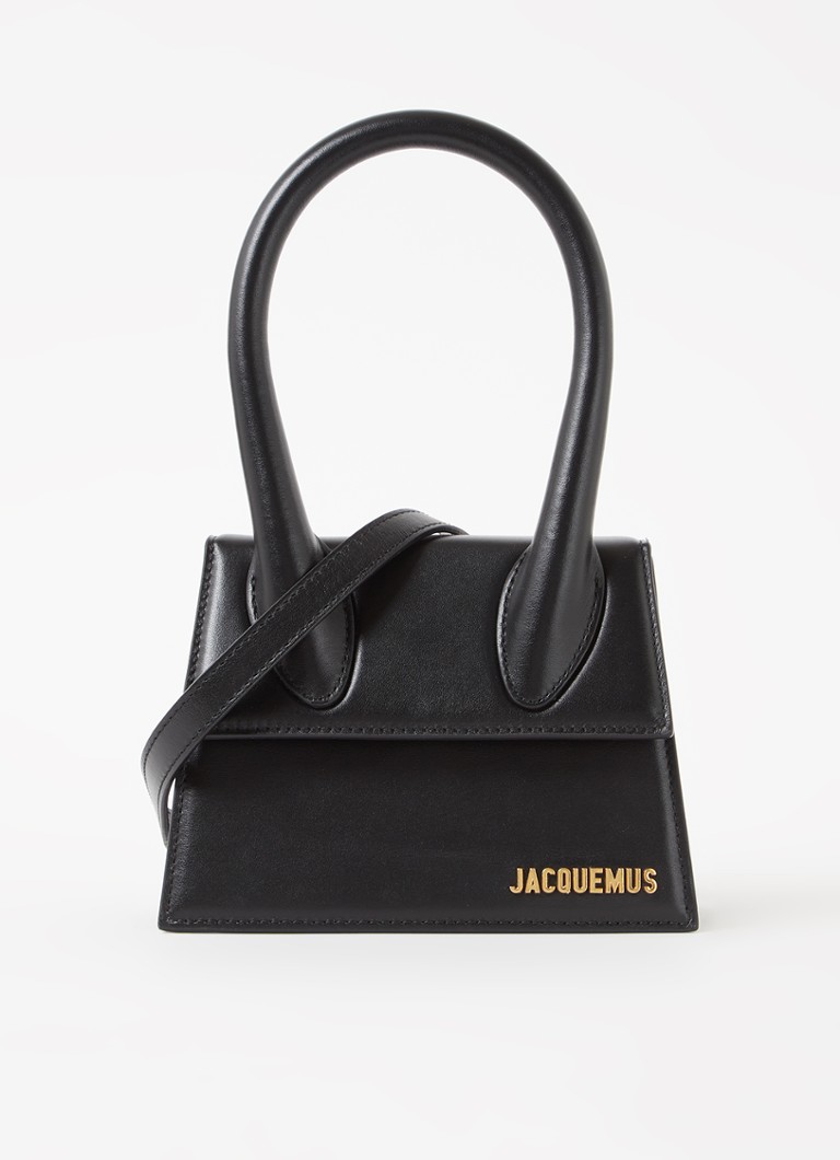 Jacquemus Le Chiquito Small handtas van leer met logo • Zwart • de