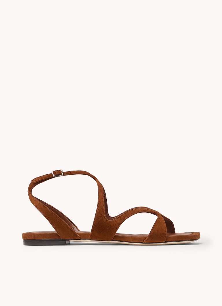 Jimmy Choo - Ayla sandaal van geitensuède - Bruin