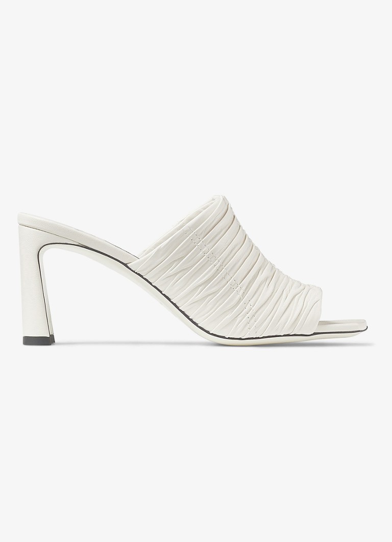 Jimmy Choo - Lua 75 muiltje van kalfsleer - Gebroken wit