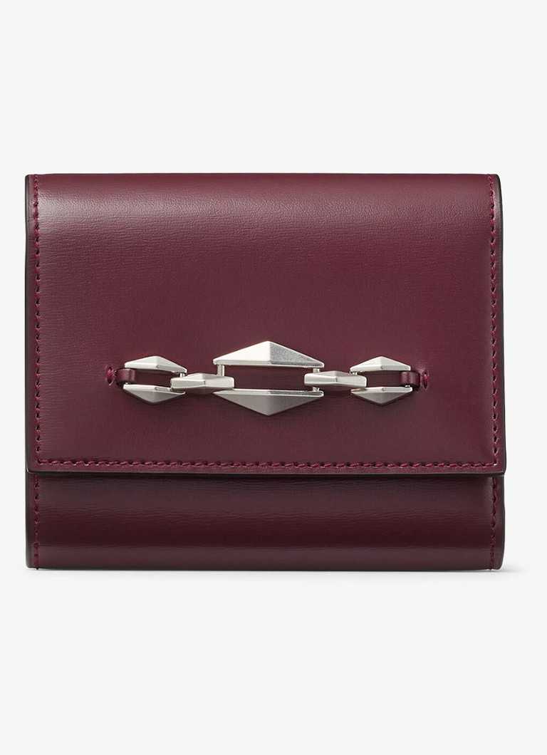 Jimmy Choo - Marinda portemonnee van kalfsleer - Aubergine