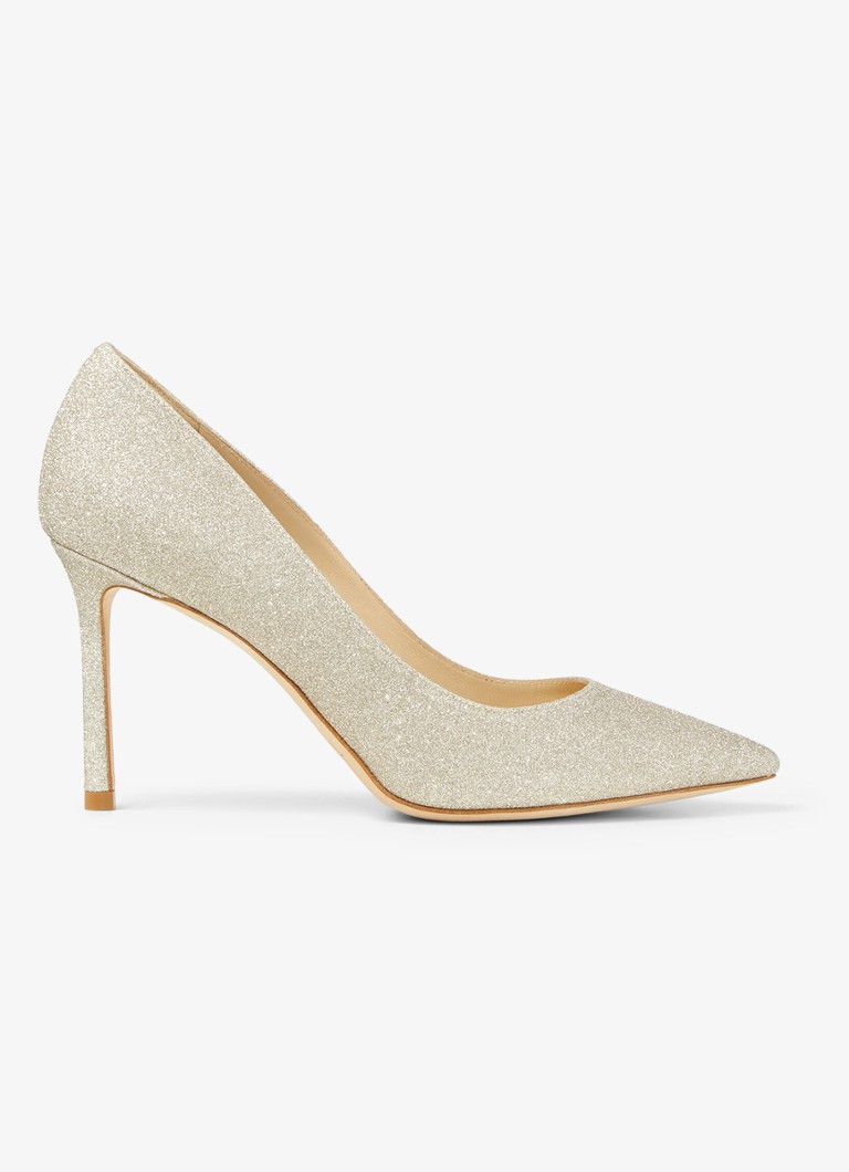 Jimmy Choo - Romy 85 pump met glitter - Zilver