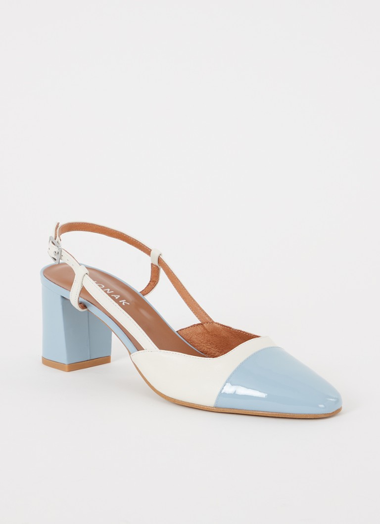 Jonak - Dhapop slingback van leer   - Lichtblauw