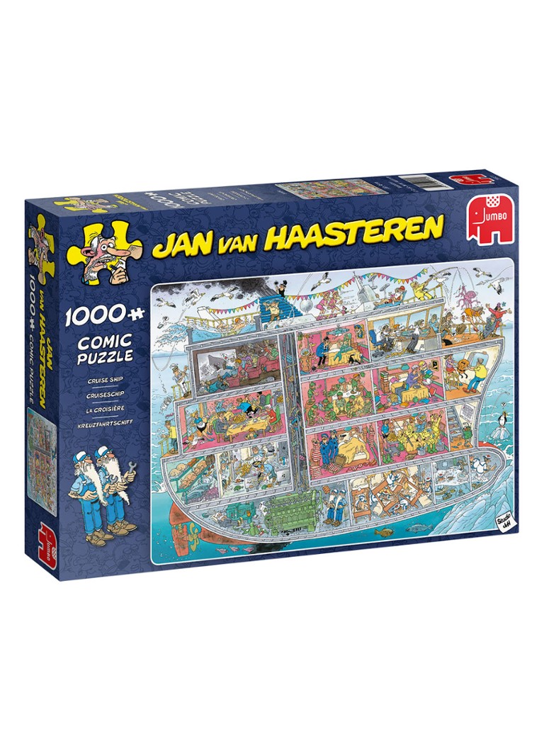 Jumbo - Jan van Haasteren Cruise Ship legpuzzel 1000 stukjes - Donkerblauw