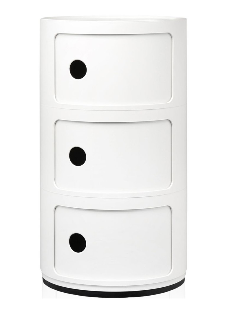 Kartell - Componibili kast rond large (3 comp.) - Wit