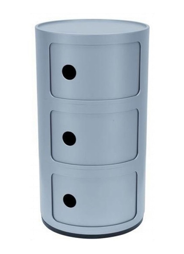 Kartell - Componibili kast rond large (3 comp.) - Zilver