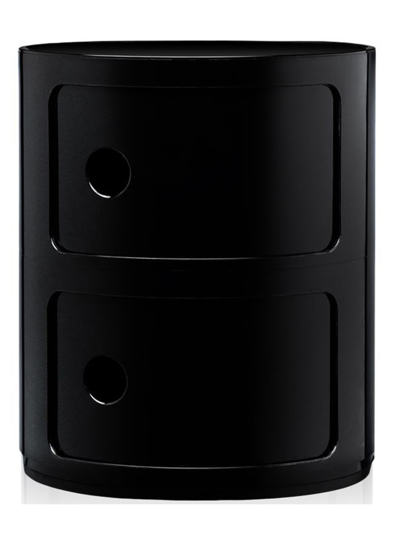 Kartell - Componibili kast rond medium (2 comp.) - Zwart