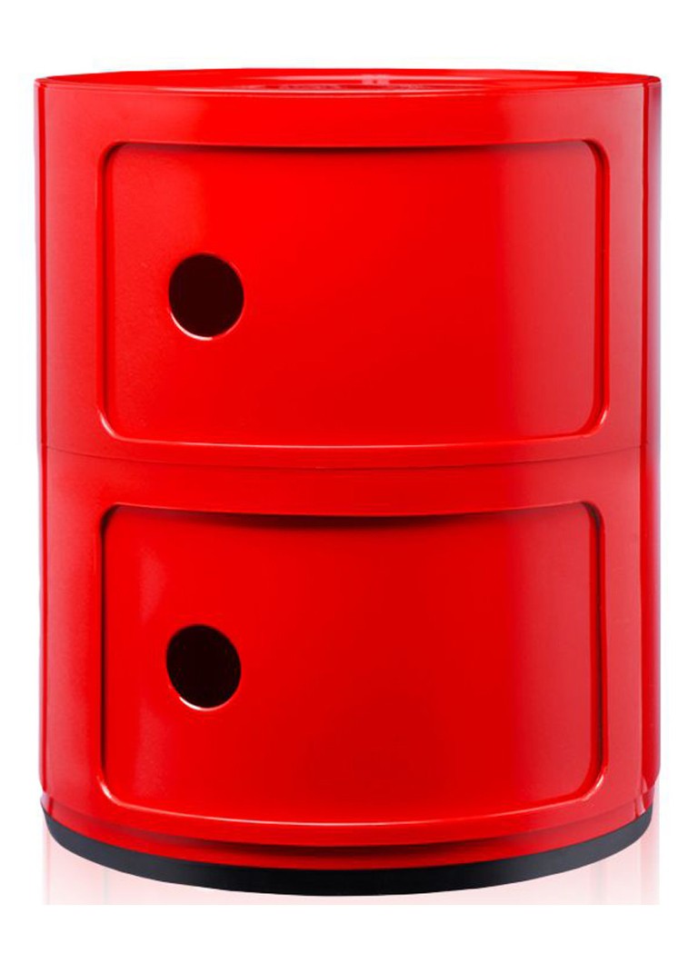 Kartell Componibili kast rond medium (2 comp.) • Rood • de Bijenkorf