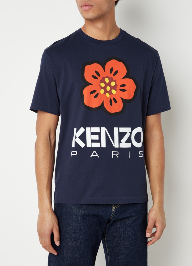 KENZO - Boke T-shirt met print - Middenblauw