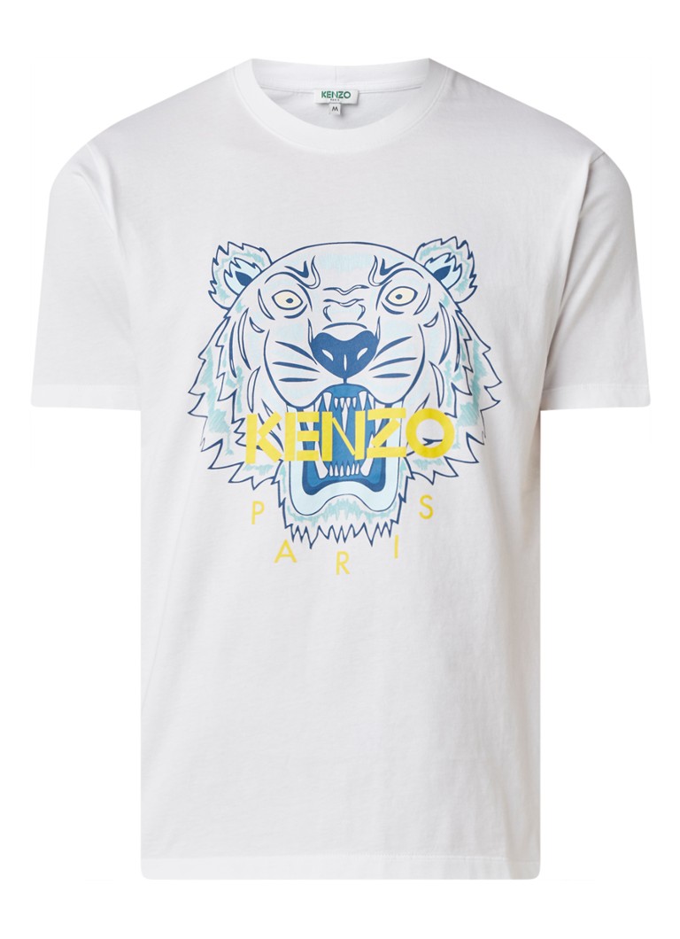 Evacuatie variabel Conventie KENZO Classic Tiger T-shirt met logoprint • Wit • de Bijenkorf