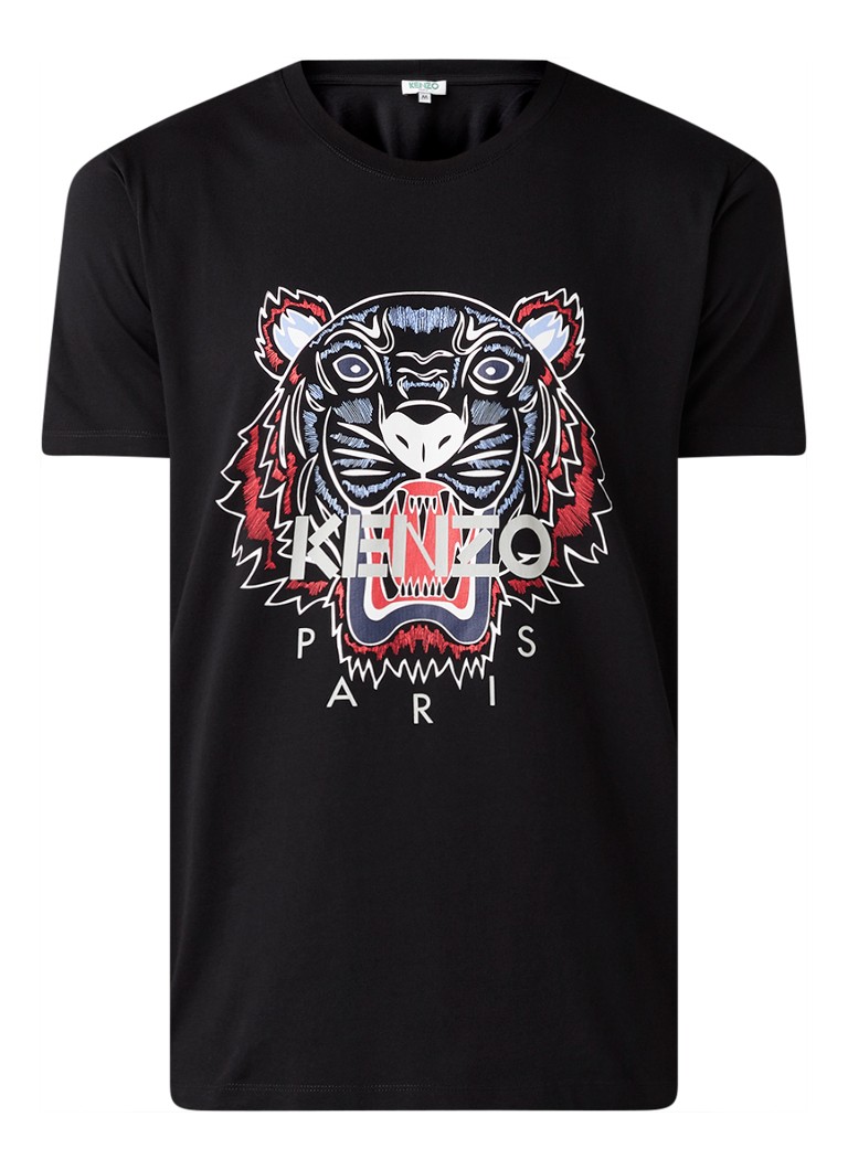 Zichtbaar kort Op de grond KENZO Classic Tiger T-shirt met logoprint • Zwart • de Bijenkorf