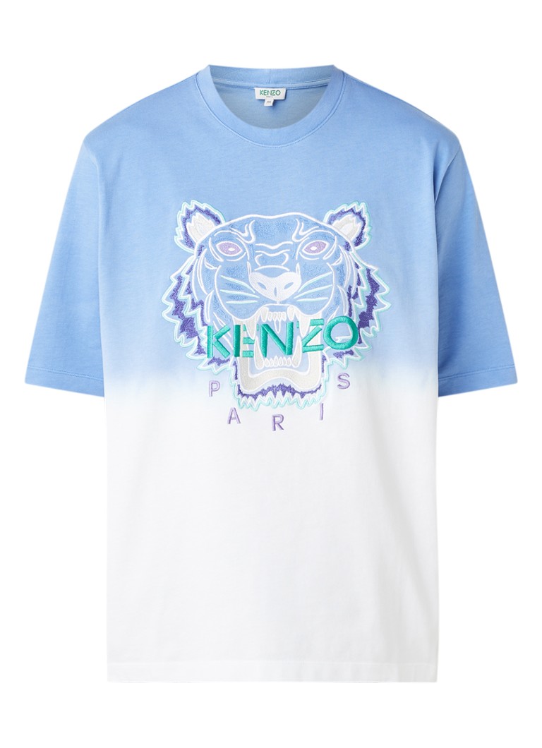 Aanklager Modieus kleding stof KENZO Icon Tiger oversized T-shirt met ombre kleurverloop • Lichtblauw • de  Bijenkorf
