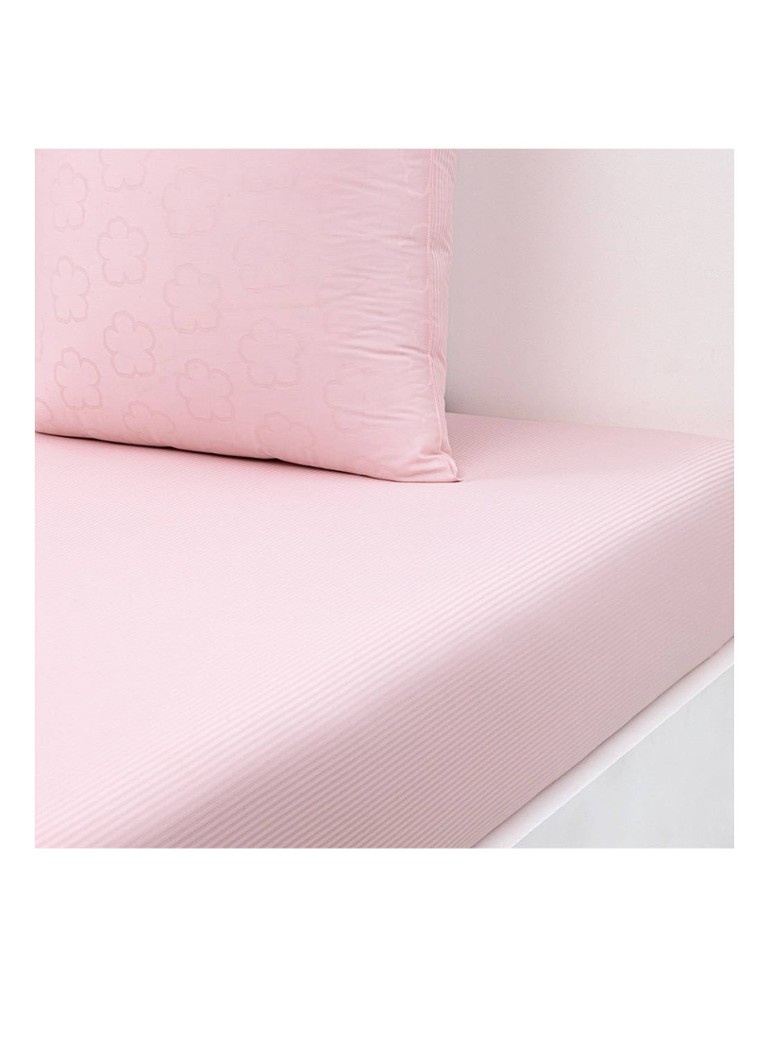 KENZO - K Hanadot hoeslaken van satijn, hoekhoogte 33 cm - Lichtroze