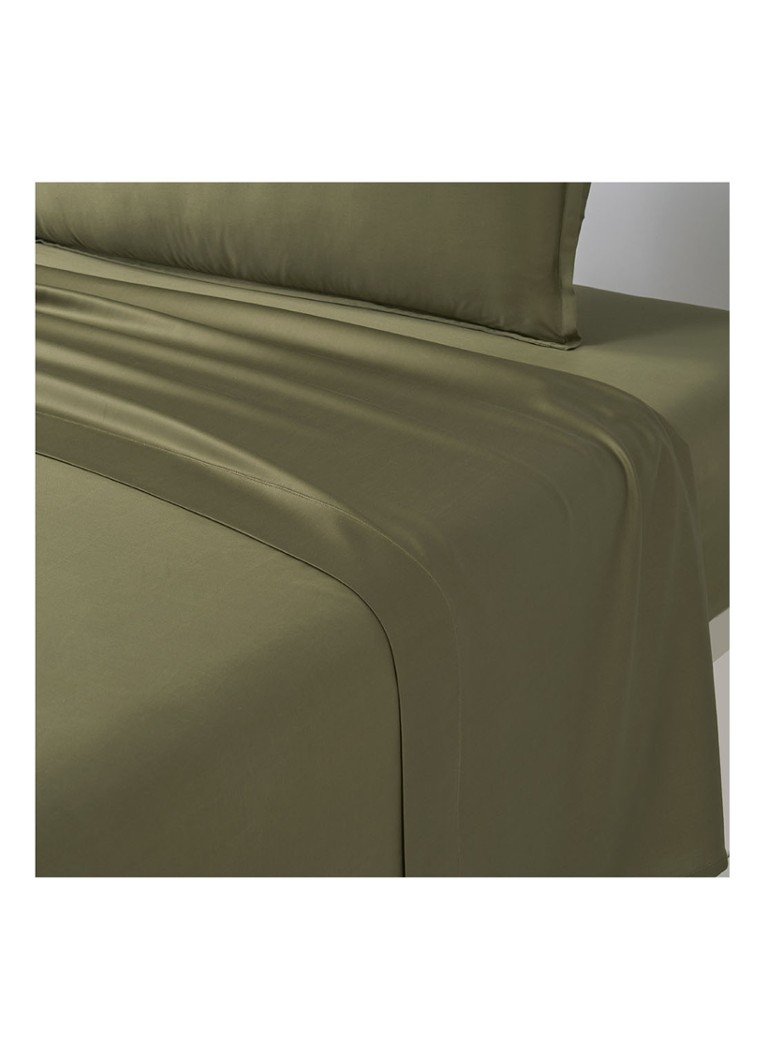 KENZO - KZ Iconic laken van katoensatijn 300TC - Camel