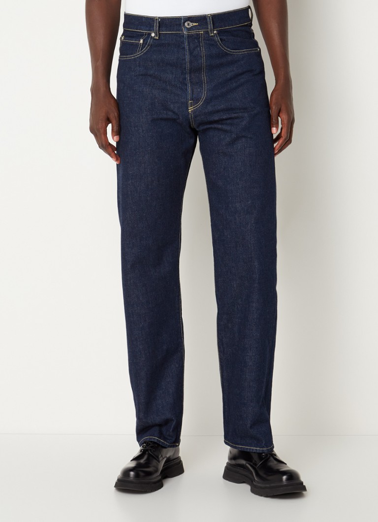 KENZO - Straight leg jeans met donkere wassing  - Indigo