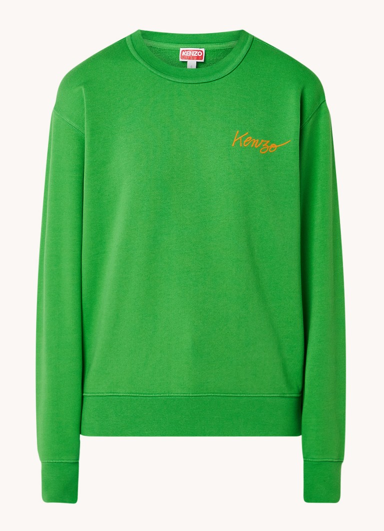 Controverse In dienst nemen orgaan KENZO Sweater met logo- en backprint • Groen • de Bijenkorf