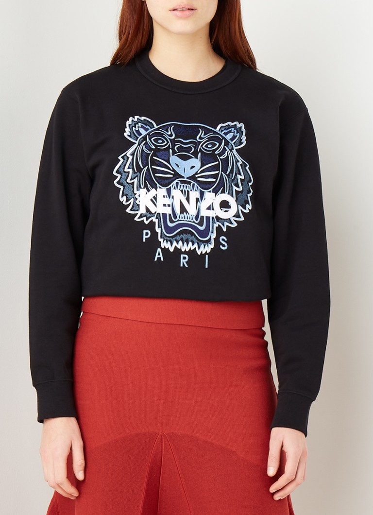 Plaatsen verteren tanker KENZO Sweater met logoborduring • Zwart • de Bijenkorf