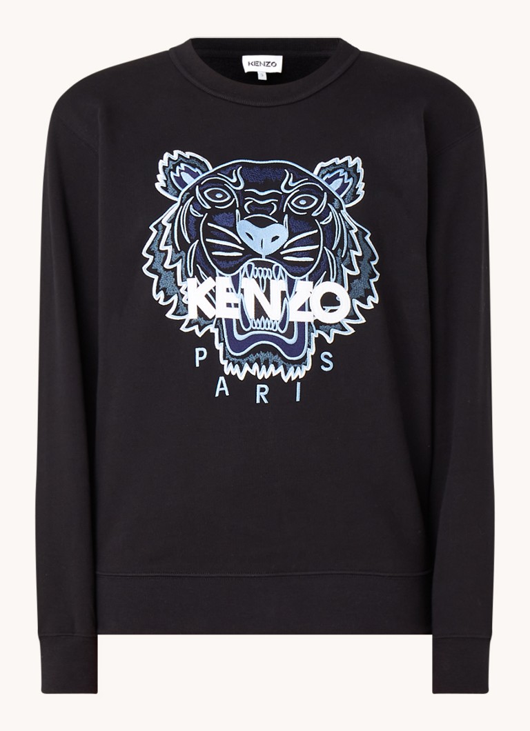 prachtig licentie blootstelling KENZO Sweater met logoborduring • Zwart • de Bijenkorf