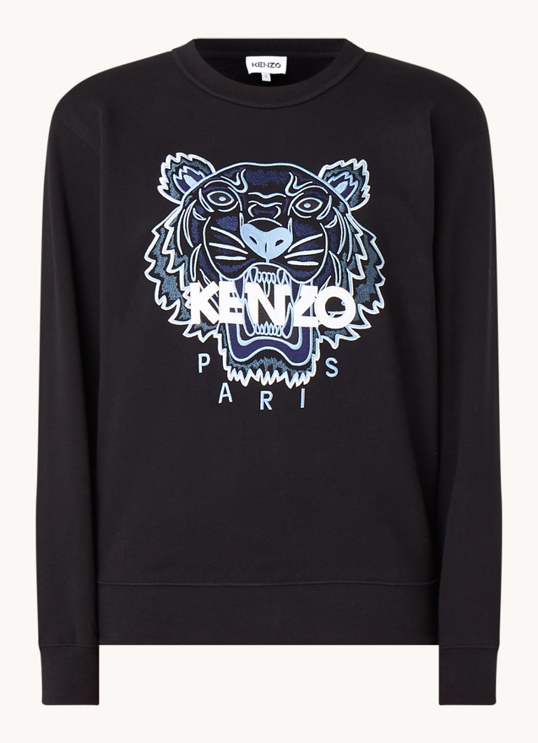 Plaatsen verteren tanker KENZO Sweater met logoborduring • Zwart • de Bijenkorf