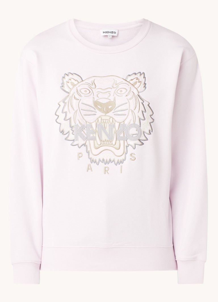 moord Strak component KENZO Sweater met logoborduring • Lichtroze • de Bijenkorf