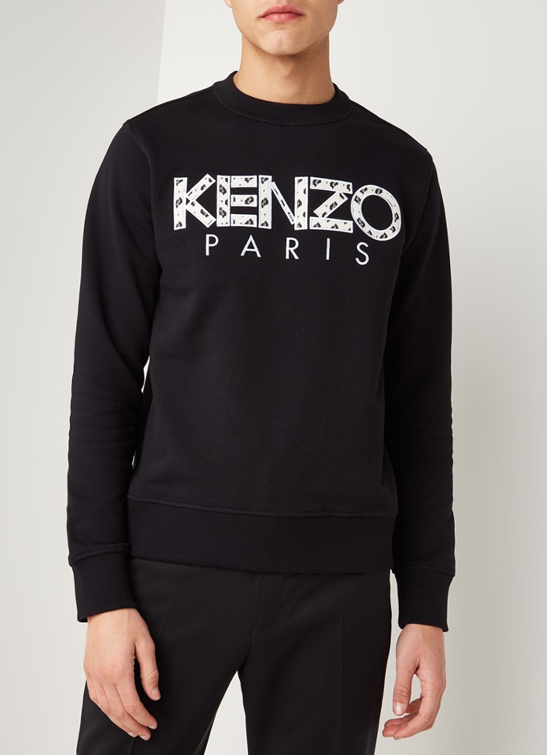 Plaatsen verteren tanker KENZO Sweater met logoborduring • Zwart • de Bijenkorf