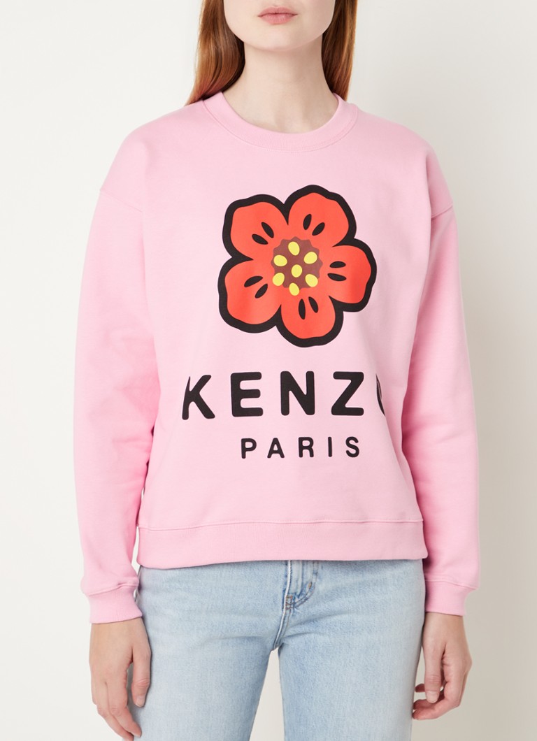 KENZO Sweater logoprint • Roze • de Bijenkorf