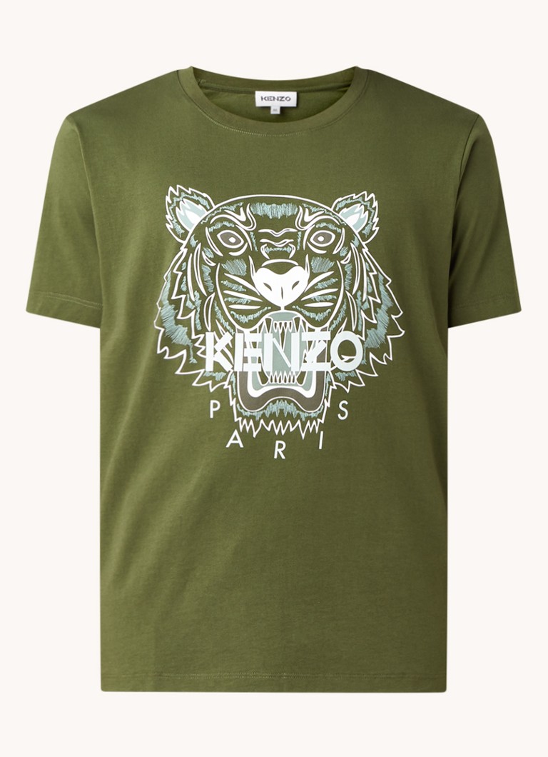 ontbijt Wiskundig stuiten op KENZO T-shirt met print • Groen • de Bijenkorf