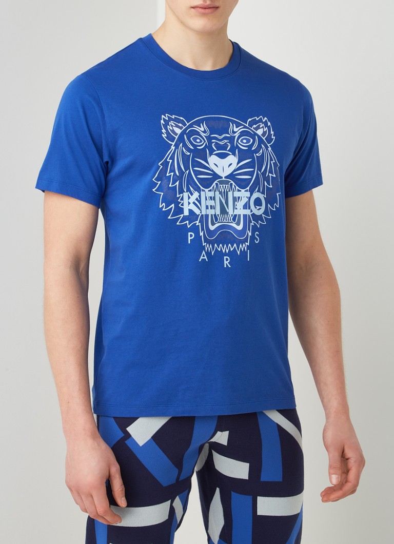 KENZO T-shirt print • Kobaltblauw • de Bijenkorf