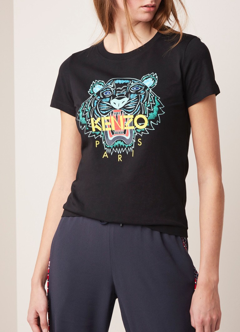 Scheiden apotheek Drastisch KENZO Tiger T-shirt met logoprint • Zwart • de Bijenkorf