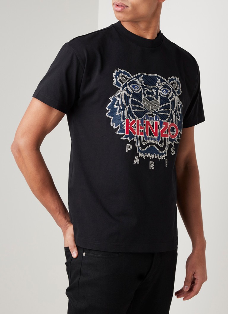Verdwijnen Londen mozaïek KENZO Tiger T-shirt met logoprint • Zwart • de Bijenkorf