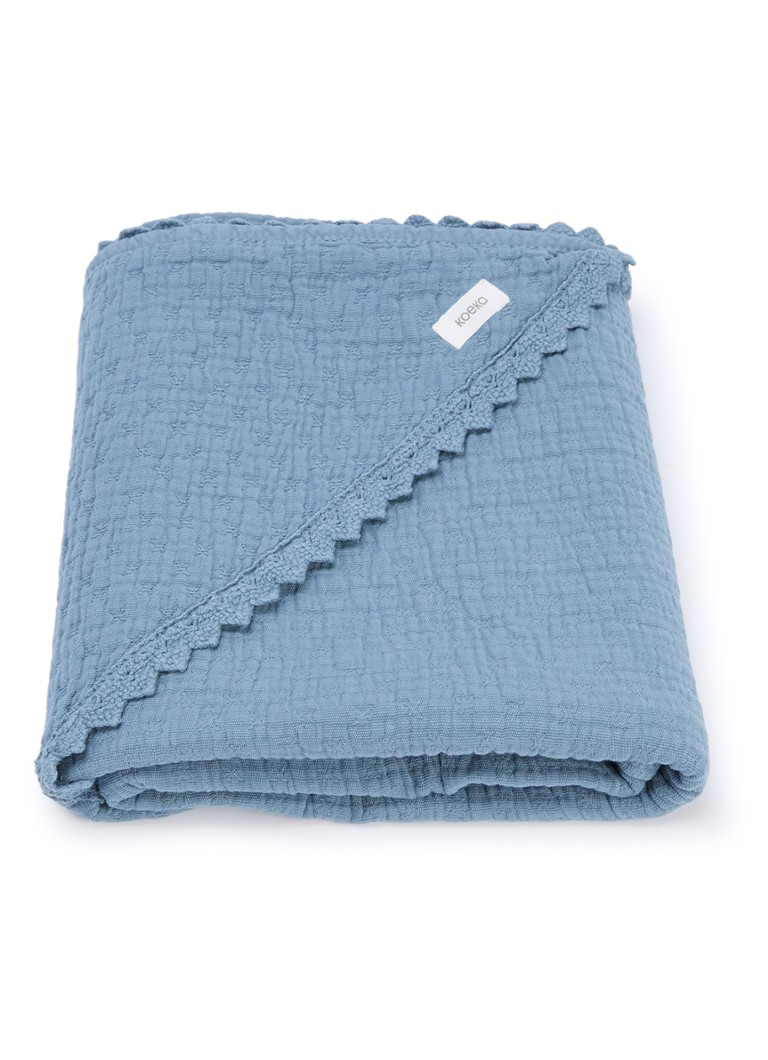Koeka - Lace Elba omslagdoek 100 x 100 cm - Petrol