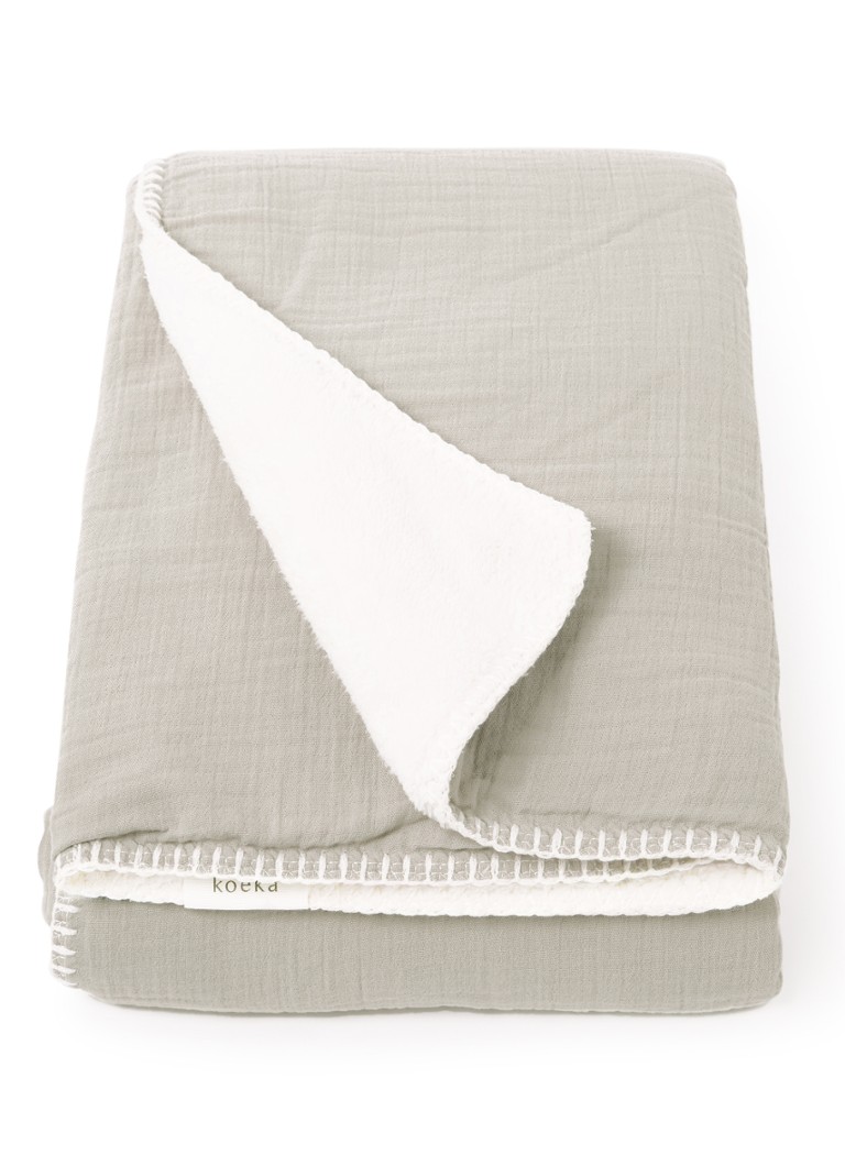 Koeka - Teddy Faro wiegdeken 100 x 75 cm - Lindegroen