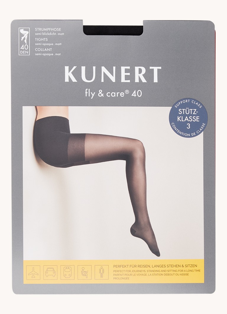 Kunert - Fly & Care panty in 40 denier black - Zwart