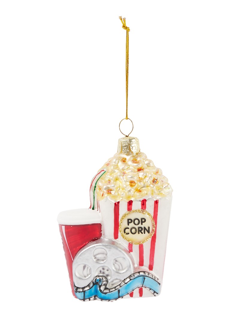 Kurt Adler - Coca Cola Popcorn kersthanger 9 cm - Rood