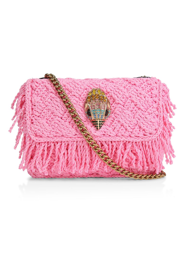 Kurt Geiger Crochet Kensington crossbodytas met logo • Roze • de Bijenkorf