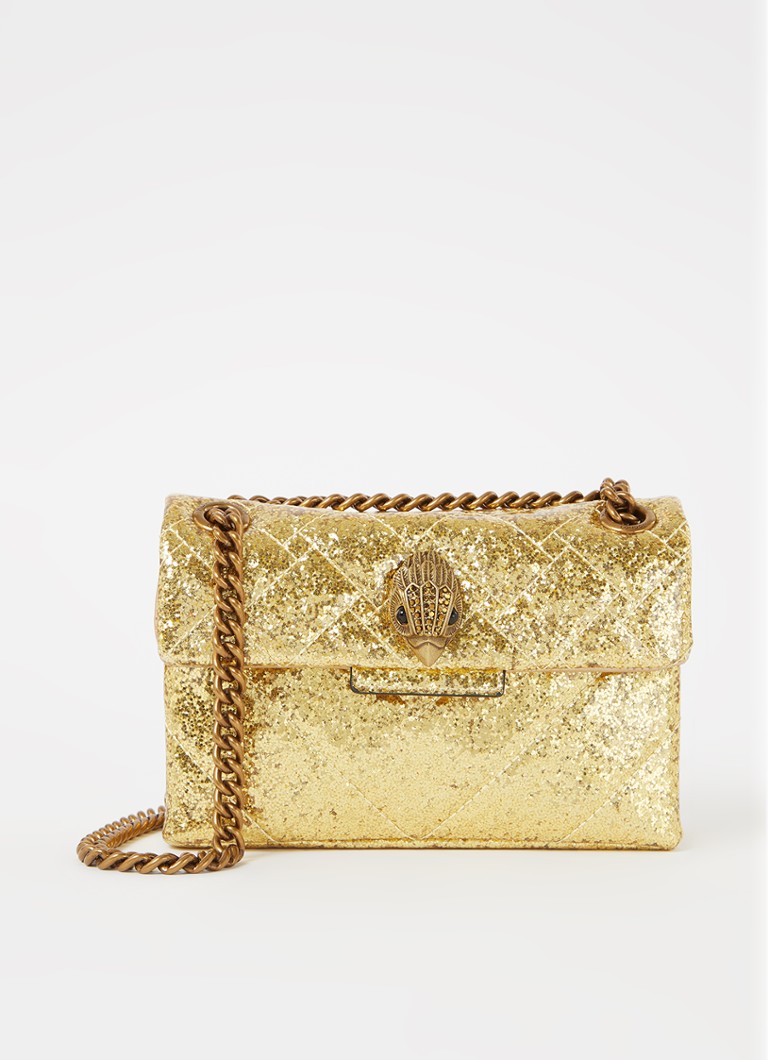 Kurt Geiger Kensington Mini schoudertas met glitter • Goud • de Bijenkorf