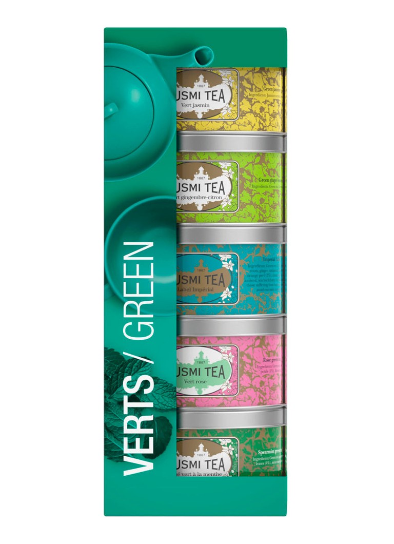 Kusmi tea green teas theeset met losse thee 5 x 25 gram de bijenkorf