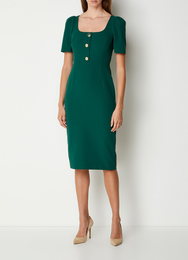 Expresso Midi blousejurk met strikceintuur • Donkerblauw • de Bijenkorf