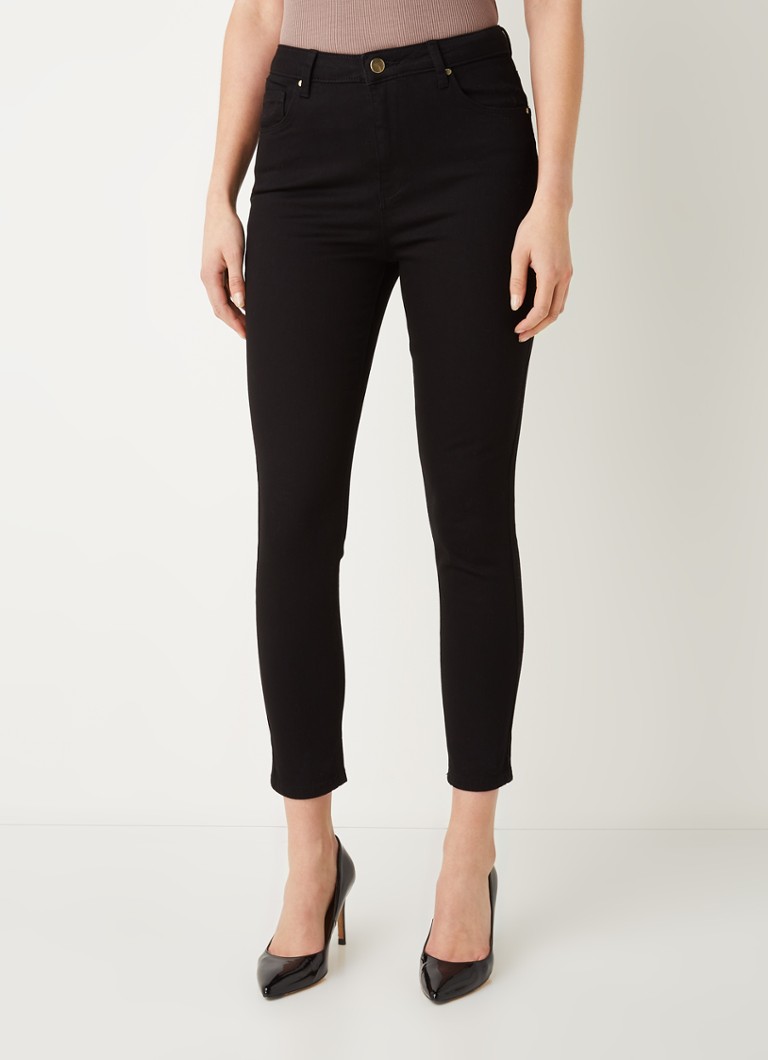 L.K.Bennett - Graycen high waist skinny cropped jeans met stretch - Zwart
