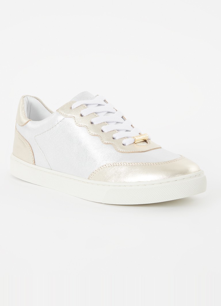 L.K.Bennett - Lkb Runner sneaker van leer met metallic finish - Zilver