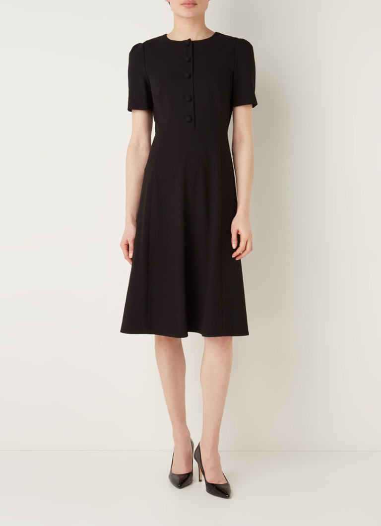 L.K.Bennett - Rosalie mini jurk met knoopdetail - Zwart